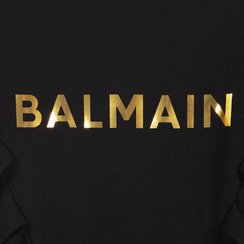 Balmain Girls T-shirt Dress Black 10Y