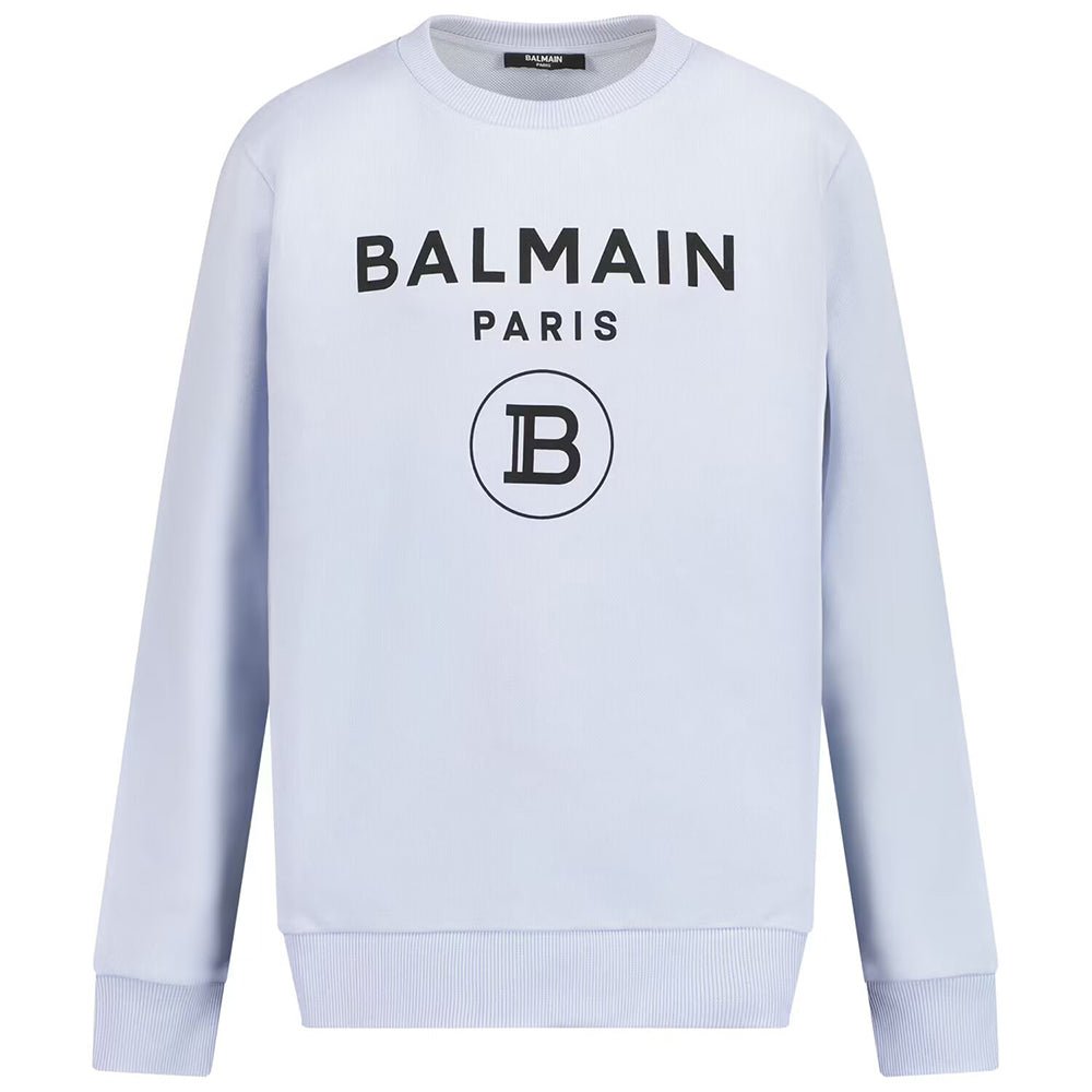 Balmain Kids Unisex Logo Sweater Blue 4Y