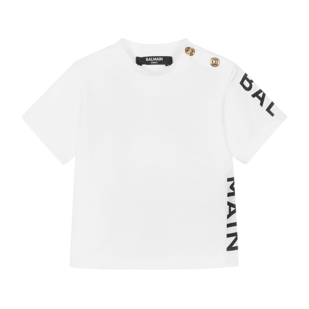 Balmain Unisex Arm Logo T-shirt White 24M - 2023