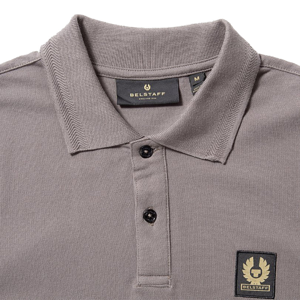 Belstaff Men's Embroidered Patch Cotton-pique Polo Grey L