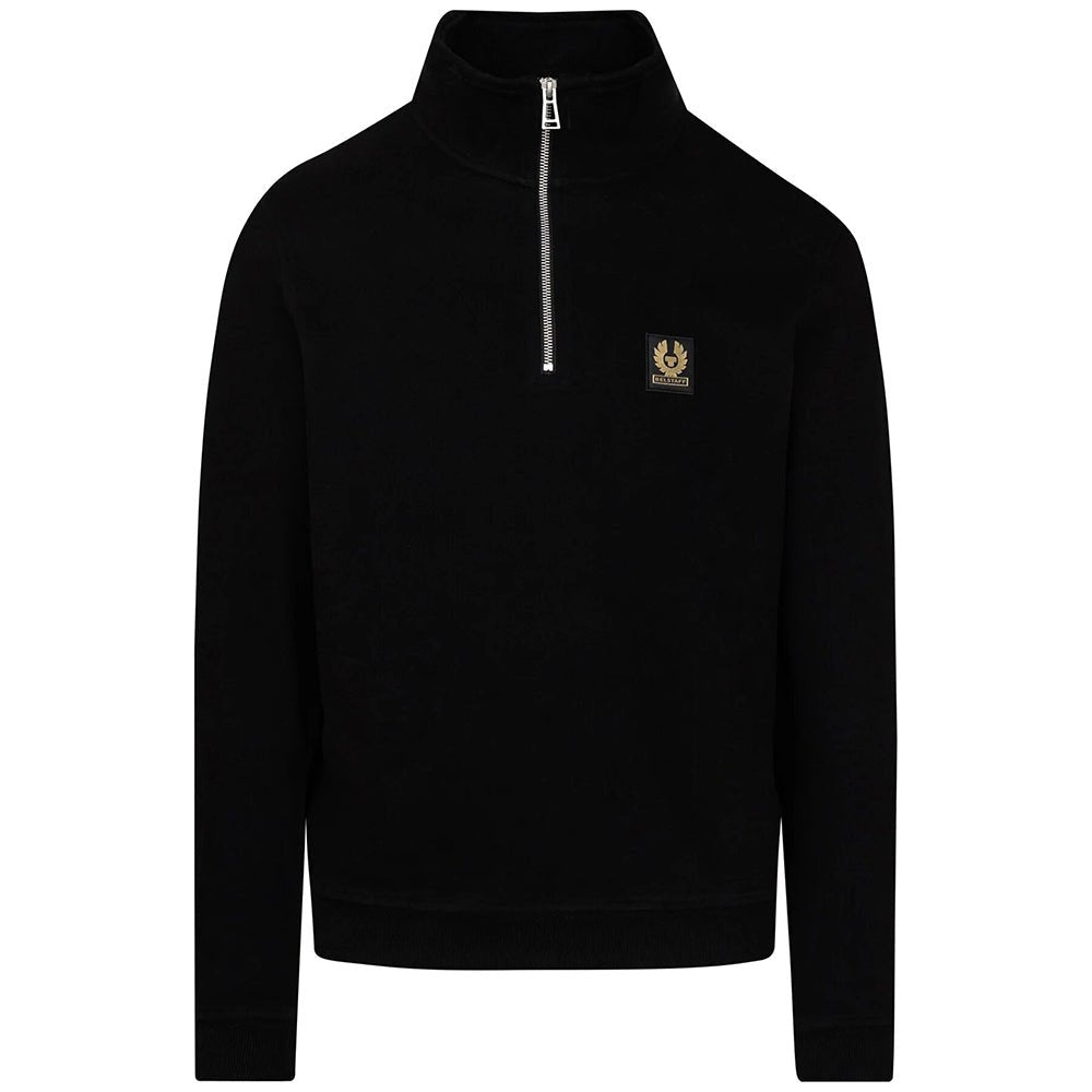 Belstaff Mens Quarter Zip Sweater Black S