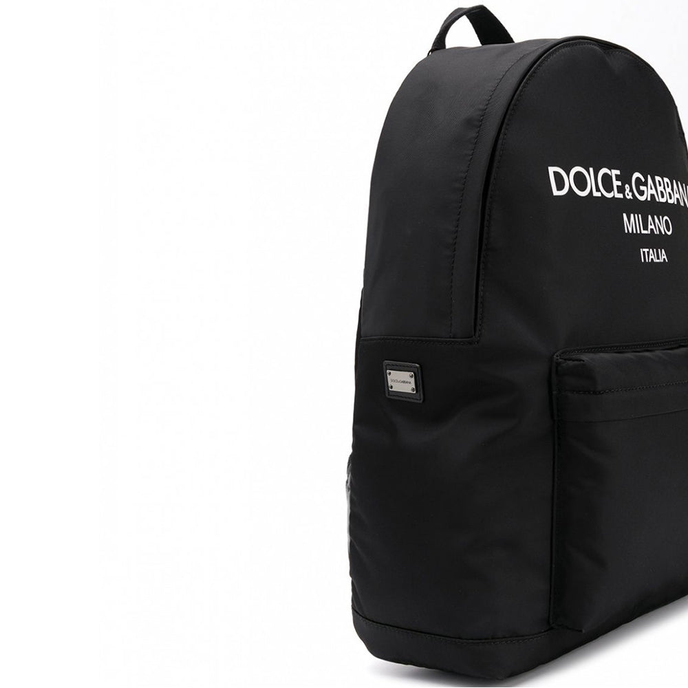 Dolce & Gabbana Kids Canvas Backpack Black ONE Size