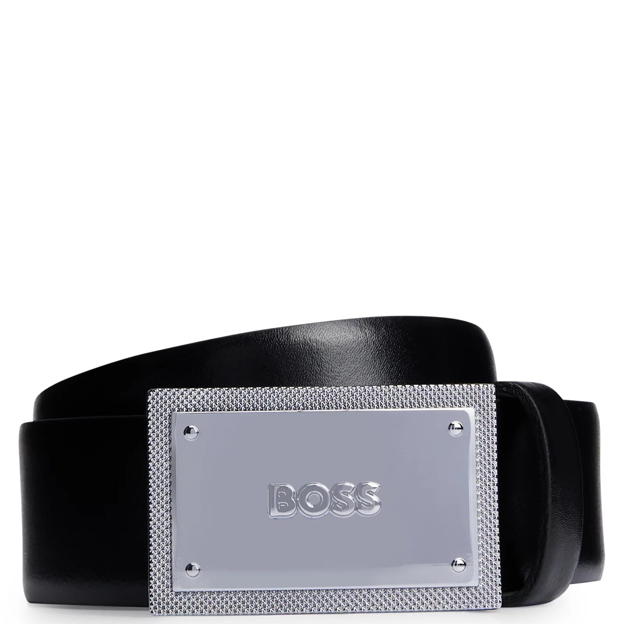 Boss Mens Classic Plaque Belt Black 90 -  50496735 10201972 001