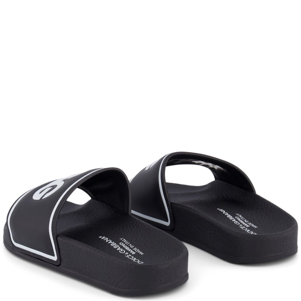 Dolce & Gabbana Boys Logo Sliders Black Eu38