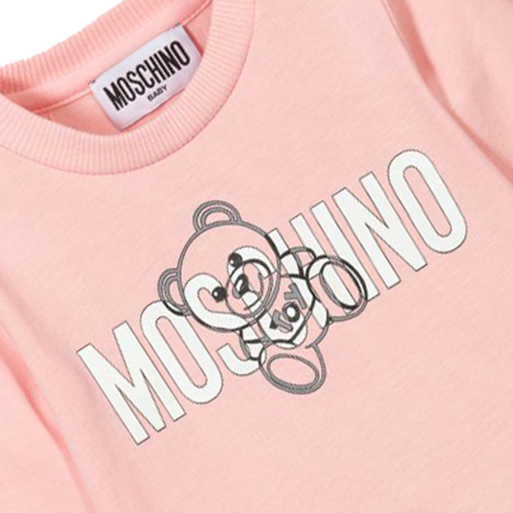 Moschino Baby Girl's Teddy T Shirt Pink 2Y