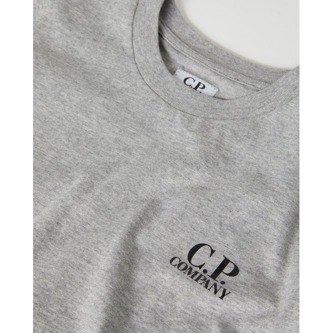 C.P Company Boys Cotton Logo T-shirt Grey 2Y
