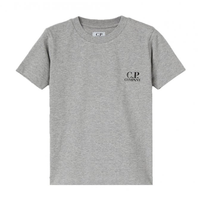 C.P Company Boys Cotton Logo T-shirt Grey 2Y