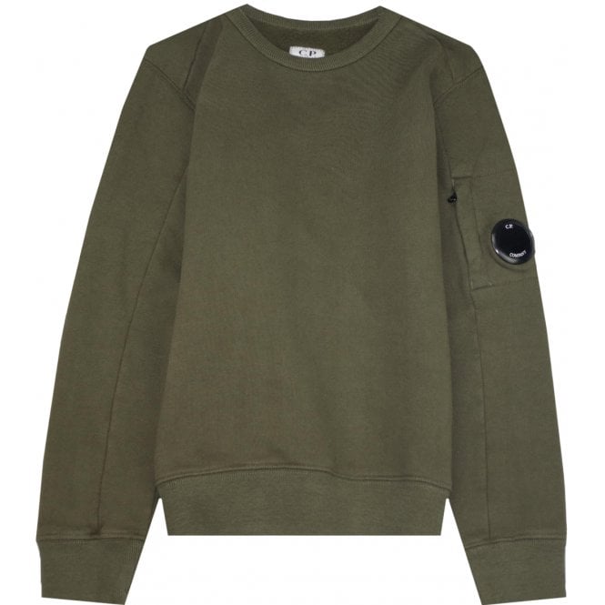 C.P Company Boys Fleece Sweater Khaki Green 2Y Black