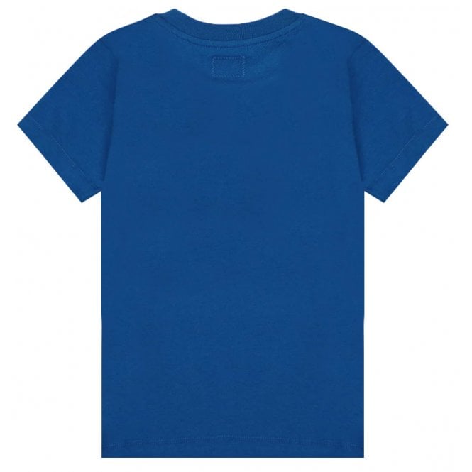 C.P Company Boys Total Eclipse Logo T-shirt Blue 8Y