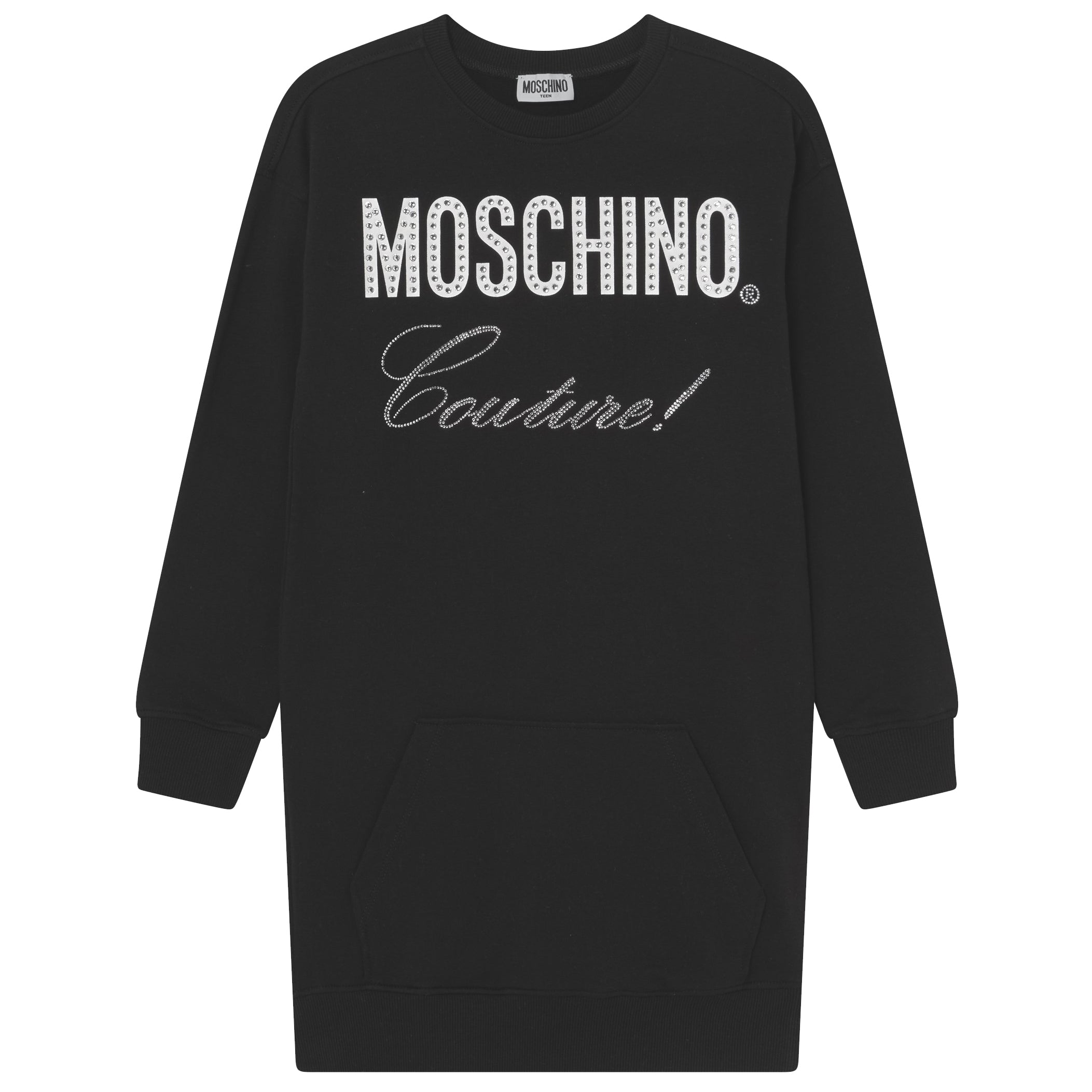 Moschino Girls Logo Sweatshirt Dress Black - 10Y BLACK