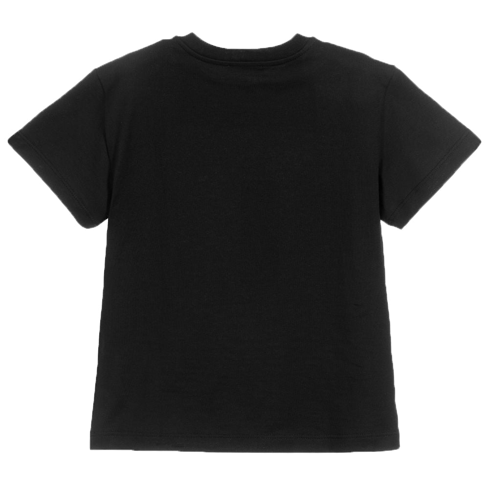 Dolce & Gabbana Unisex Kids Cotton Logo T-shirt Black 2Y