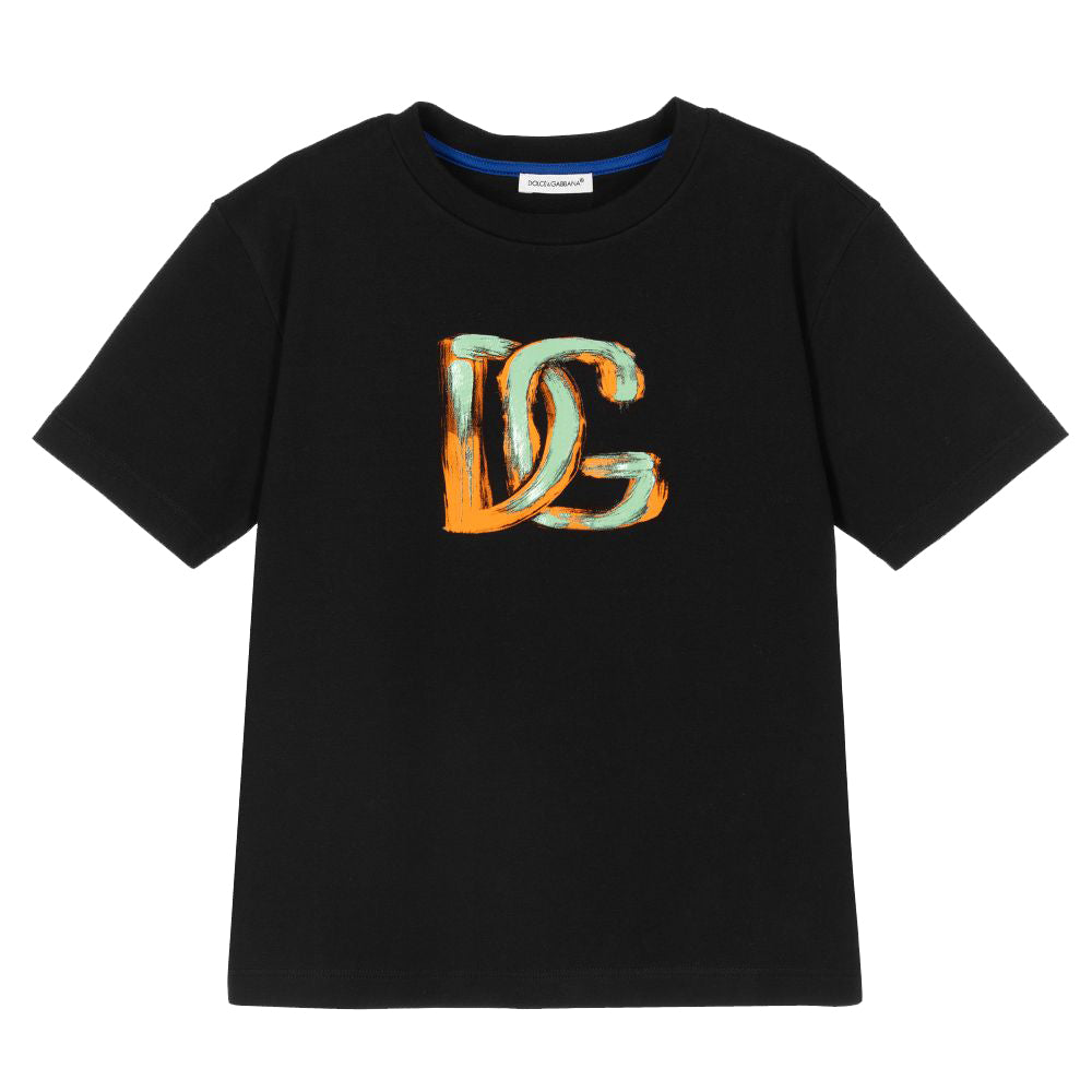 Dolce & Gabbana Boys Cotton Logo T-shirt Black 4Y
