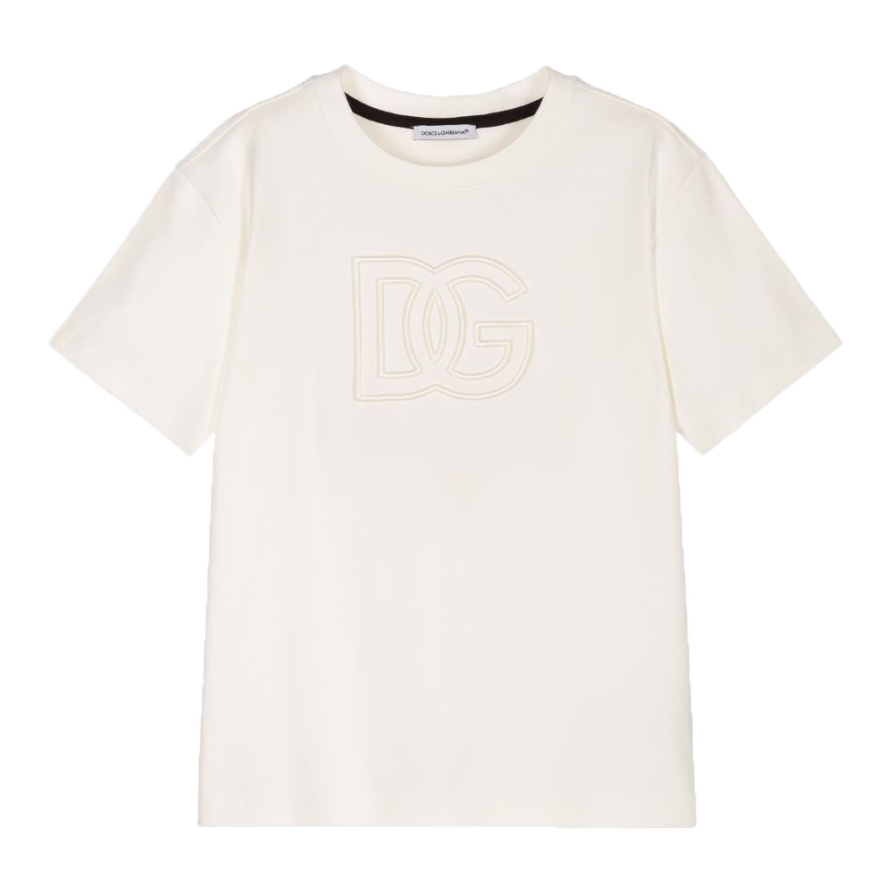 Dolce & Gabbana Boys Logo T-shirt Cream 8Y