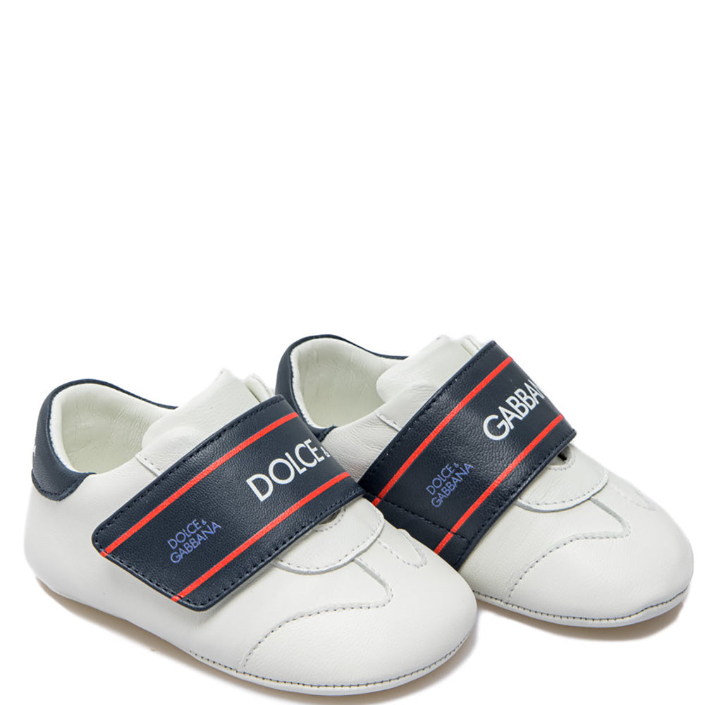 Dolce & Gabbana Baby Boys Strap Trainers White — Maison Threads