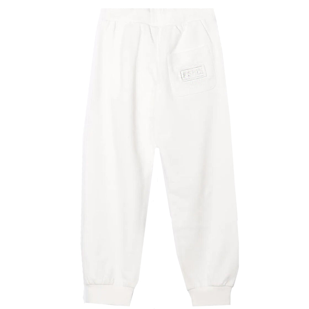 Fendi Boys Embossed Logo Joggers White 8A