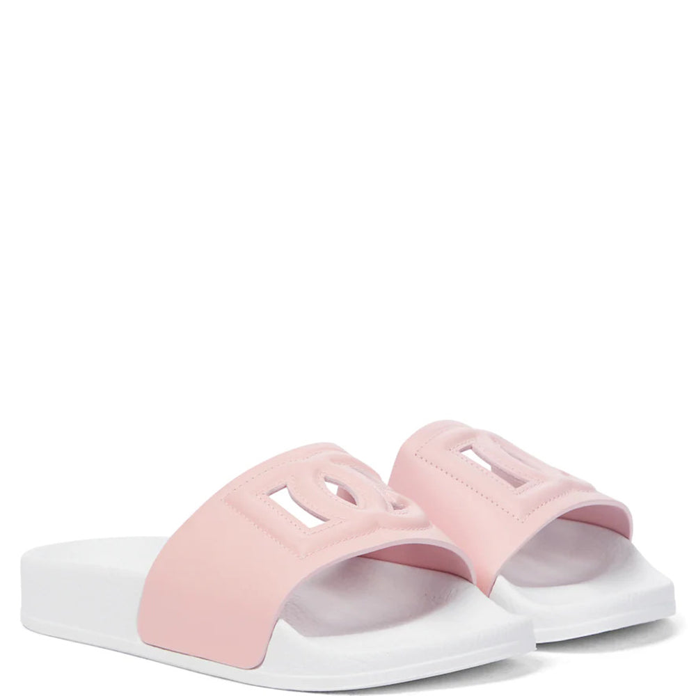 Dolce & Gabbana Girls Logo Sliders Pink Eu38