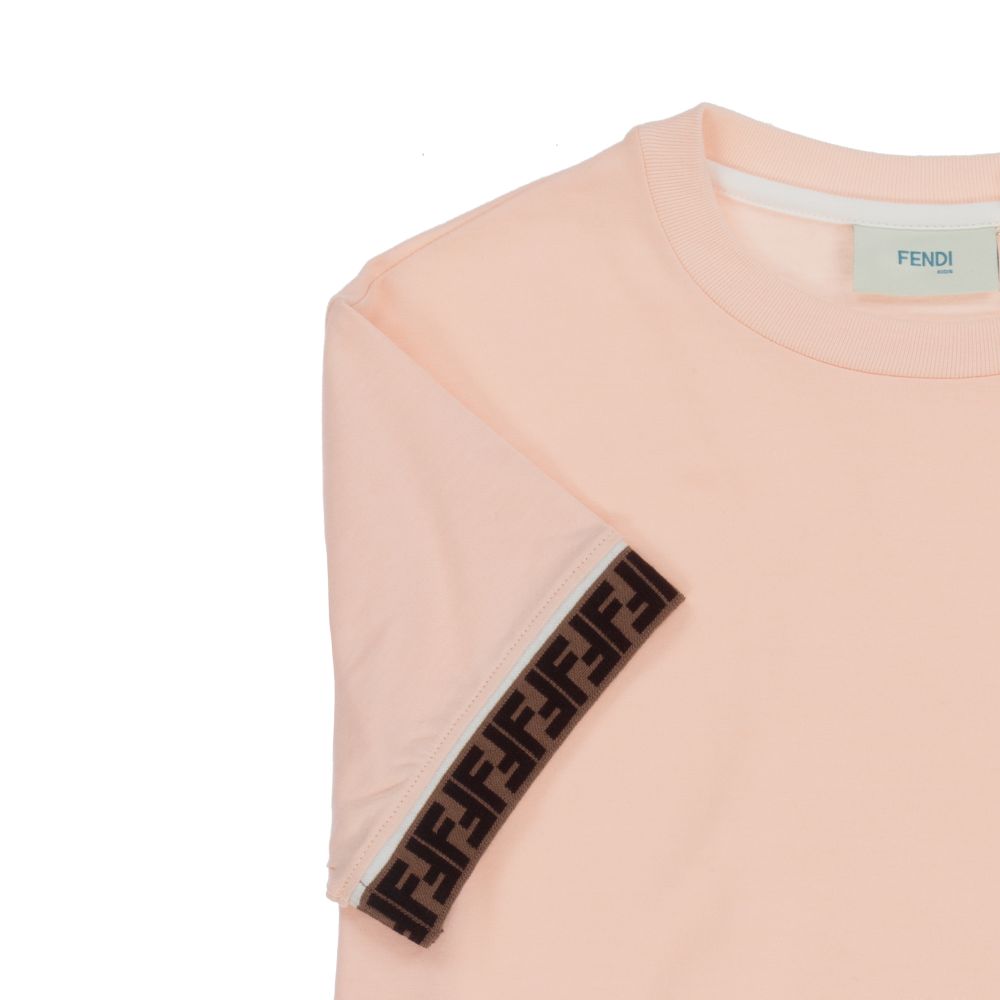 Fendi Kids FF Logo T-Shirt Pink - 12 YEARS PINK - 2023