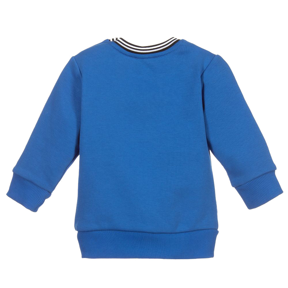 Givenchy Boys Cotton Logo Sweatshirt Blue 9M