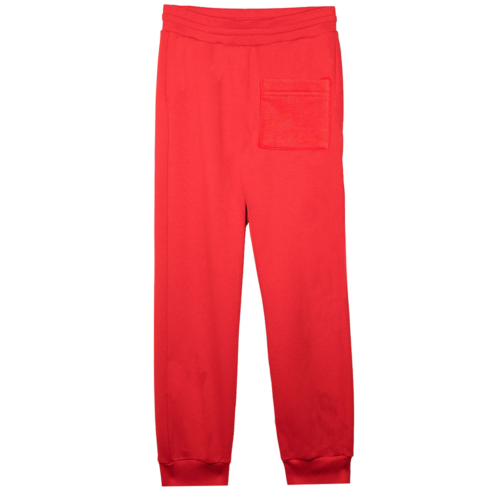 Givenchy Boys Split Logo Sweatpants Red 8Y