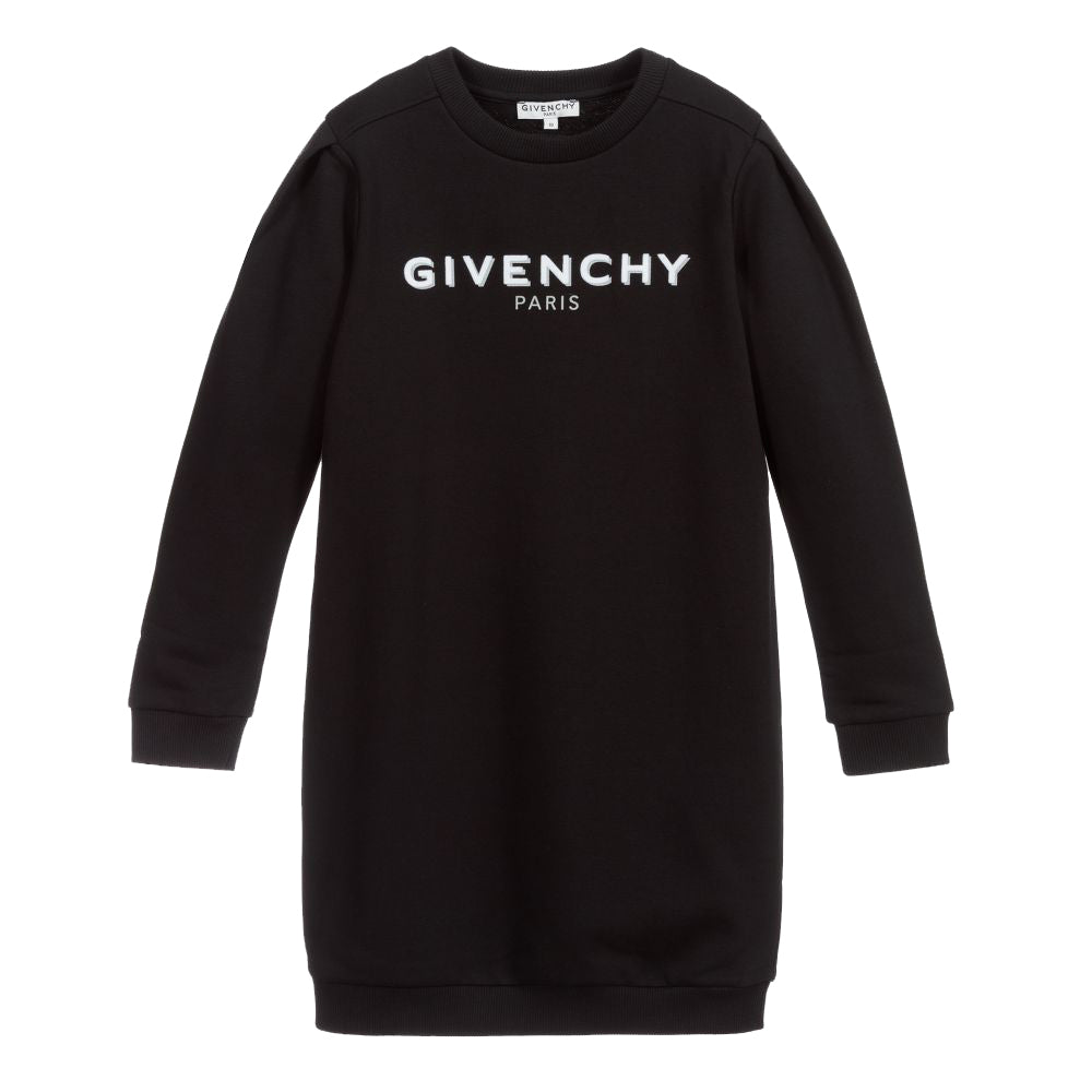 Givenchy Girls Logo Sweatshirt Dress Black 12Y