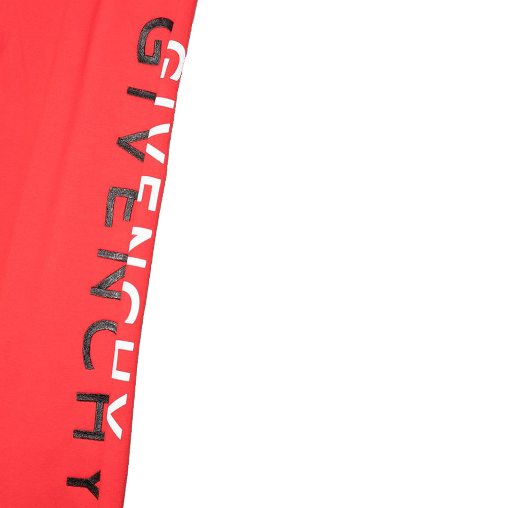 Givenchy Boys Split Logo Sweatpants Red 8Y