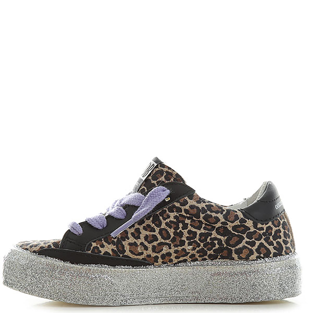 Golden Goose Girls May Leopard Print Shoes Brown Eu30