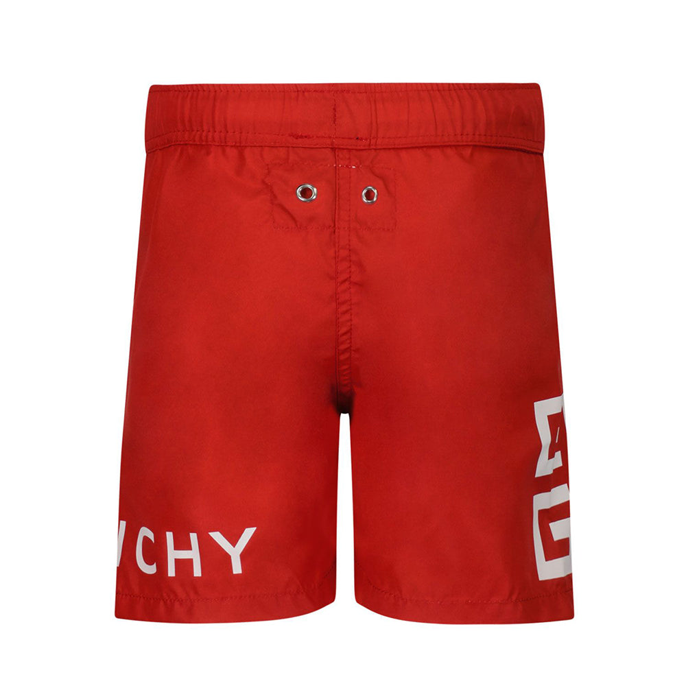 Givenchy Baby Boys Logo Swim Shorts Red 2Y