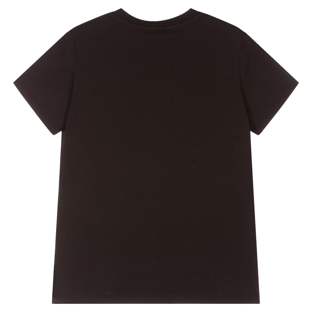 Moschino Boys Iridescent Logo T-shirt Black 14Y