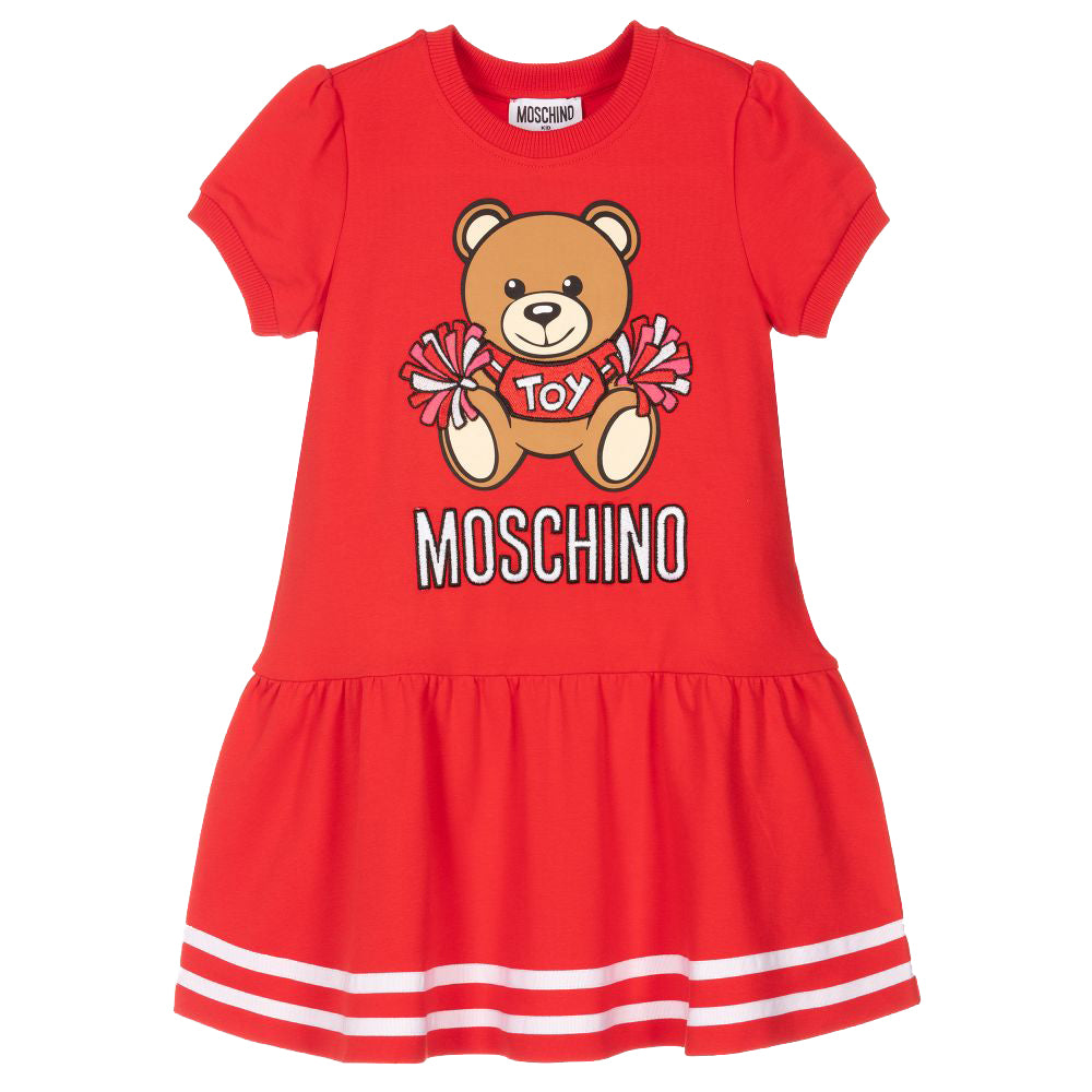 Moschino striped asymmetric shirtdress - Red