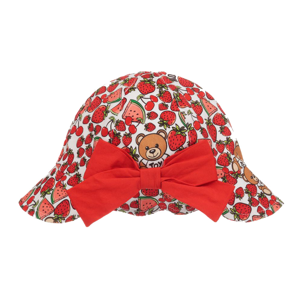 Moschino Baby Girls All-Over Bear Hat White - 12/18M (46cm) WHITE