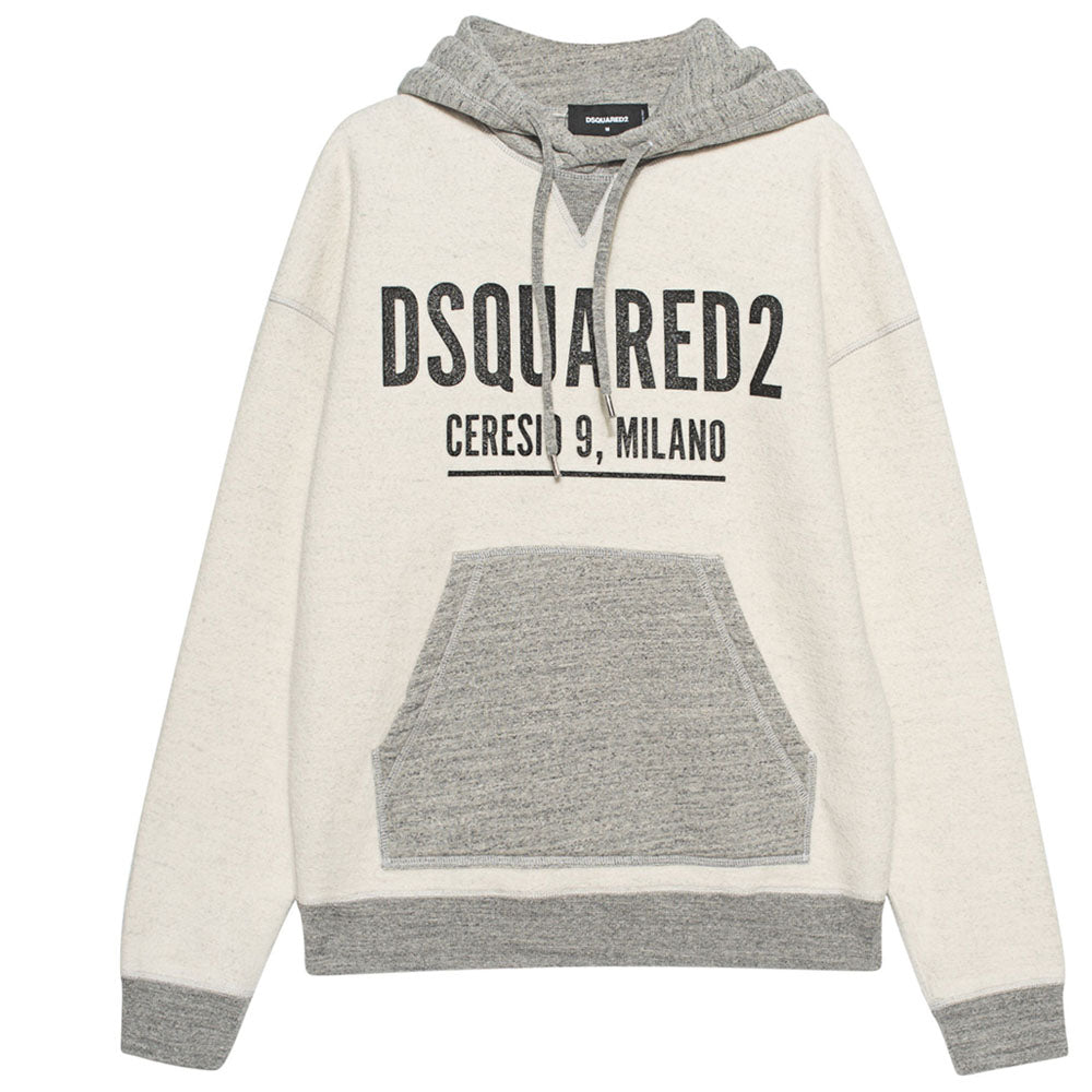 Dsquared2 Men's Printed Oversize Fleece Hoodie Grey - S GREY