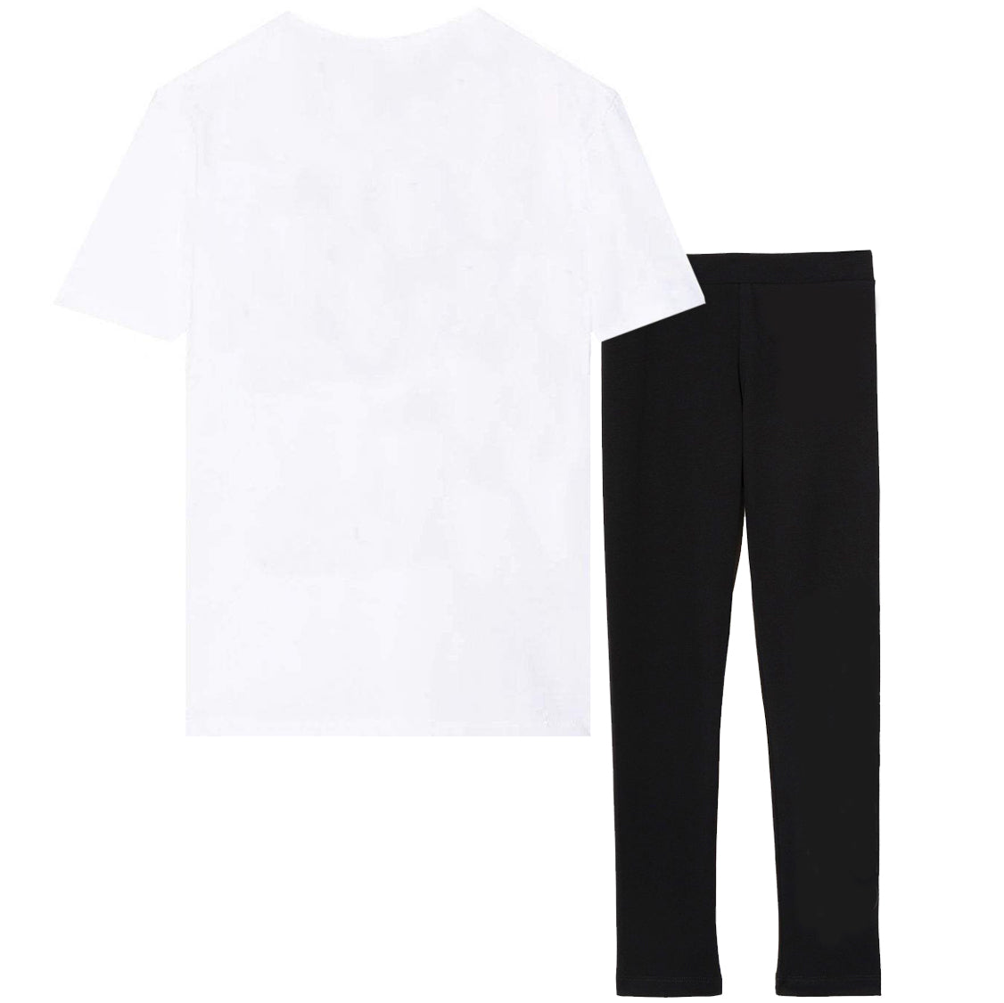 Moschino Girls Milano Diamante T-shirt & Leggings Set Black/white 8Y White