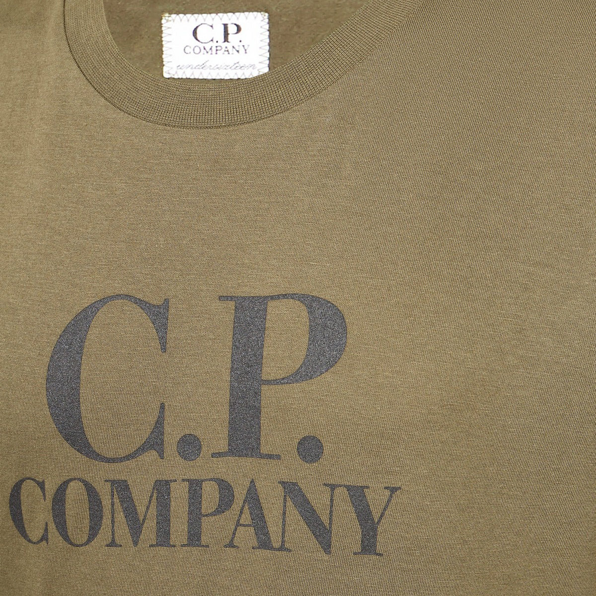 C.P. Company Boys Goggle Logo T-shirt Khaki Green 10Y