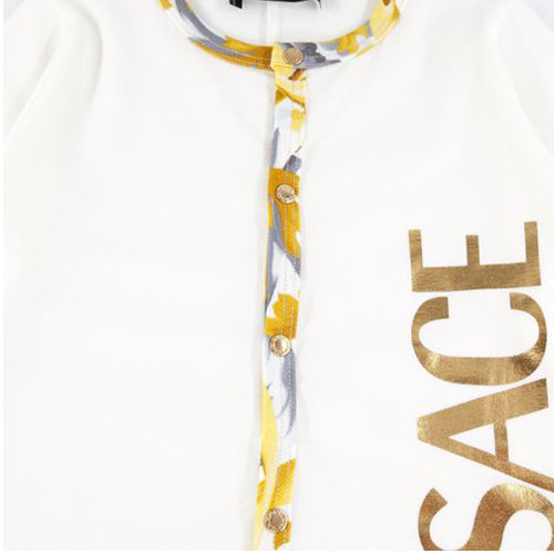 Versace - Baby White/gold Unisex Babygrow 3M White