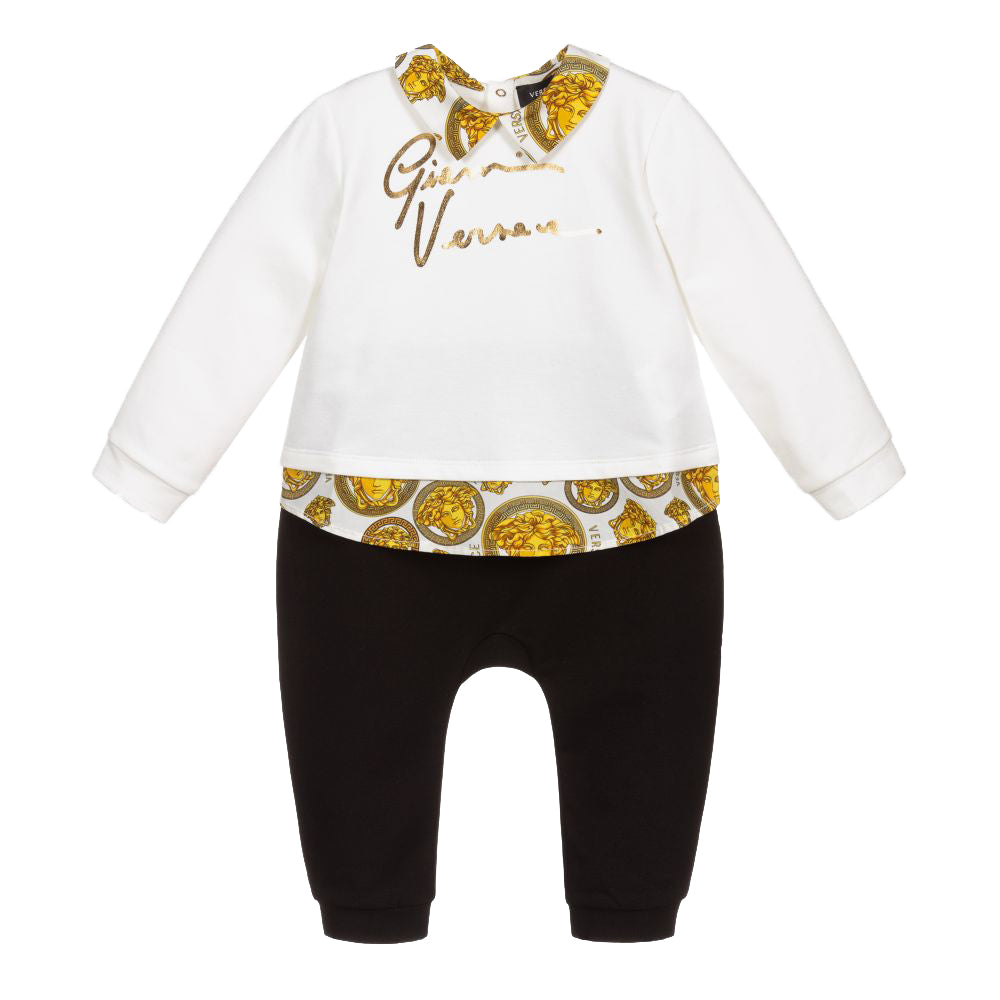 Versace Baby Boy & Girls Two-piece Signature Set Black White 3M