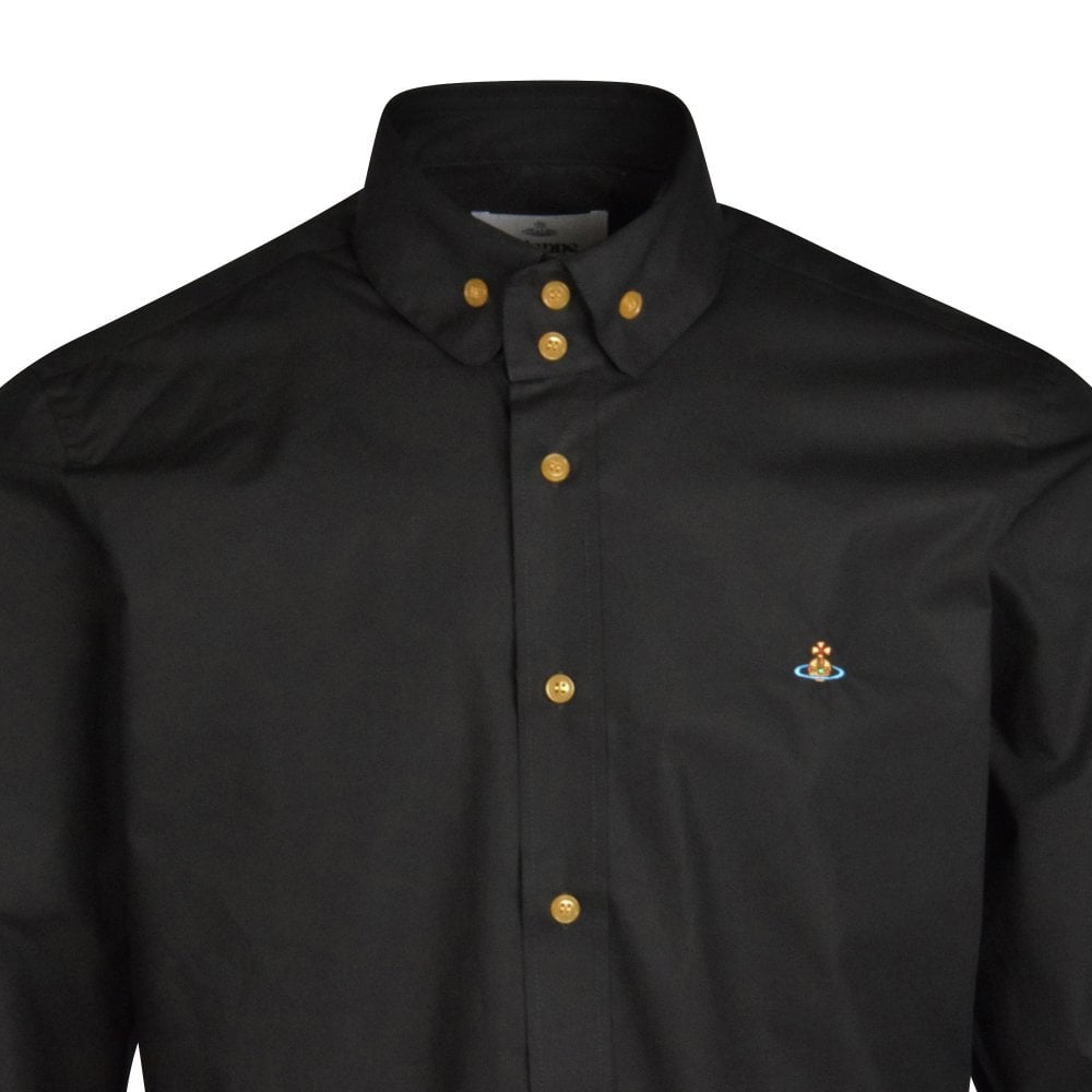 Vivienne Westwood Men's 2 Button Krall Shirt Black Xxxl