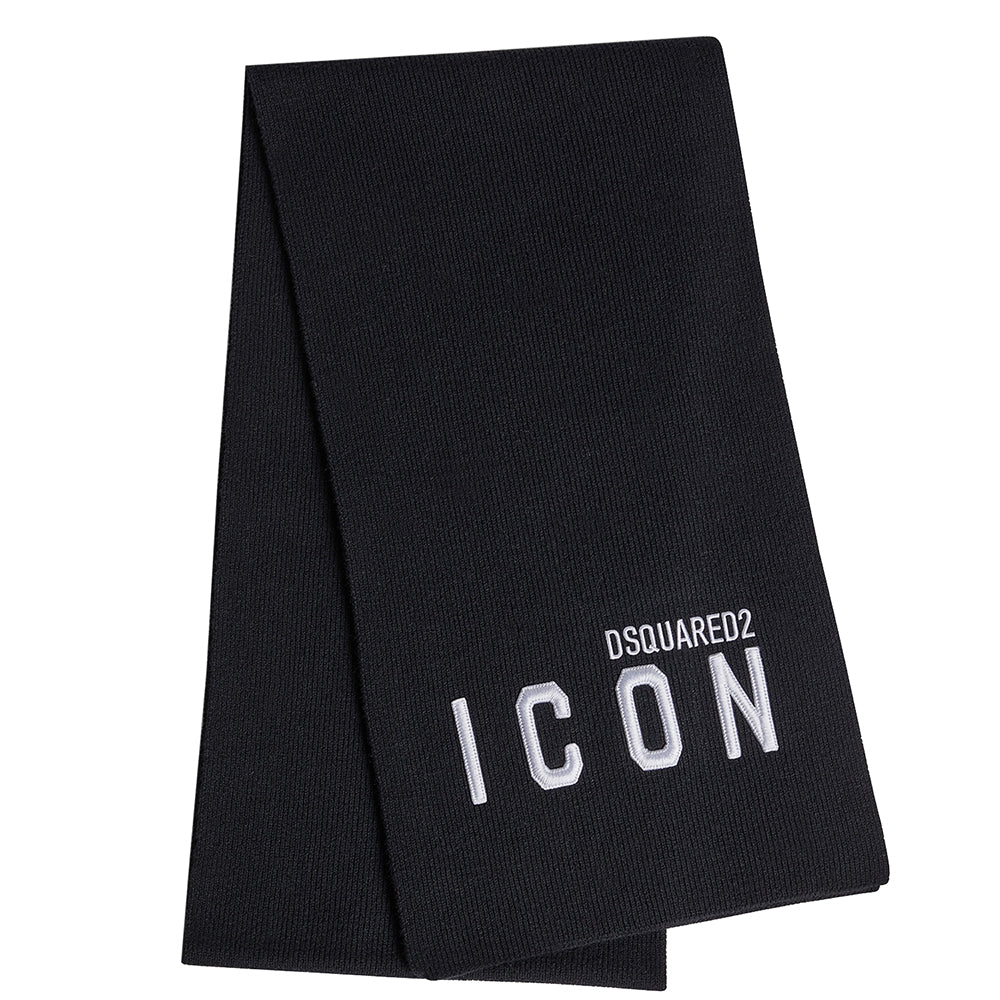 Dsquared2 Mens Icon Scarf Black ONE Size