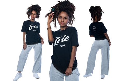 Women's Boyfriend Fit Tees with Irie Graphic.