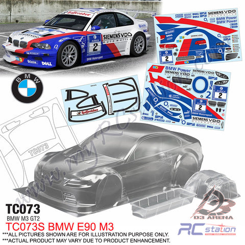 1/10 Body Shell BMW E36 M3 Body Kit 200mm *Clear*