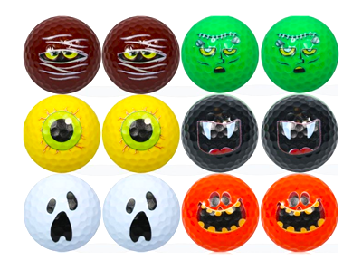 New Novelty Halloween Monster Mix Golf Balls