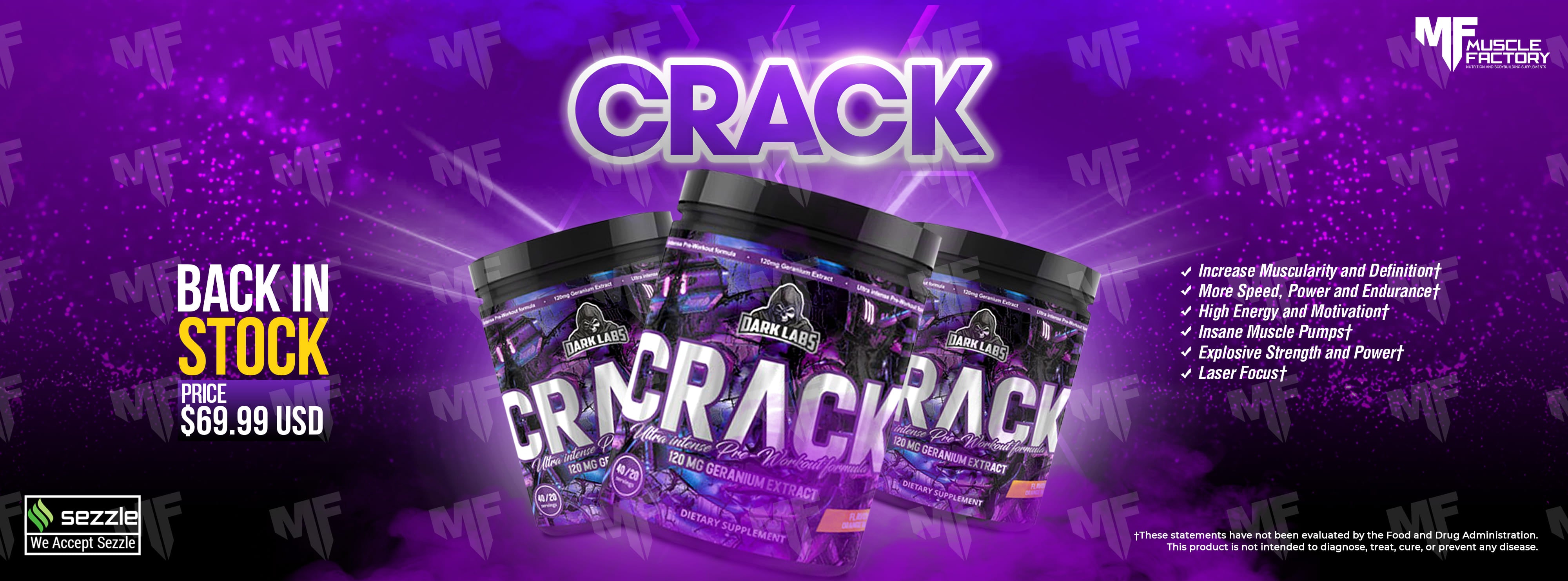 crack pre-workout by dark labs co