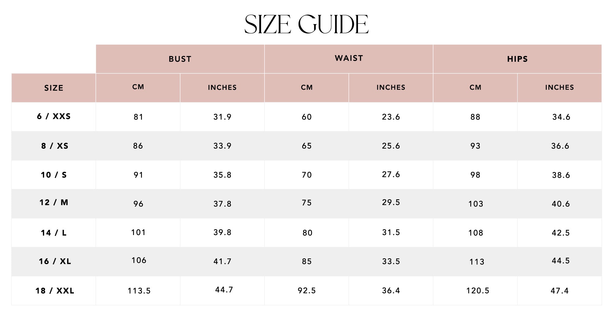 Size Guide