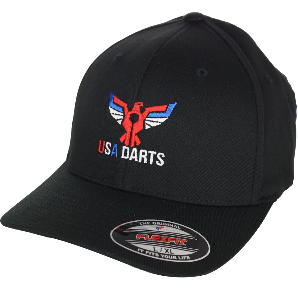 USA Darts Yupoong 6089 Snapback Hat - Black