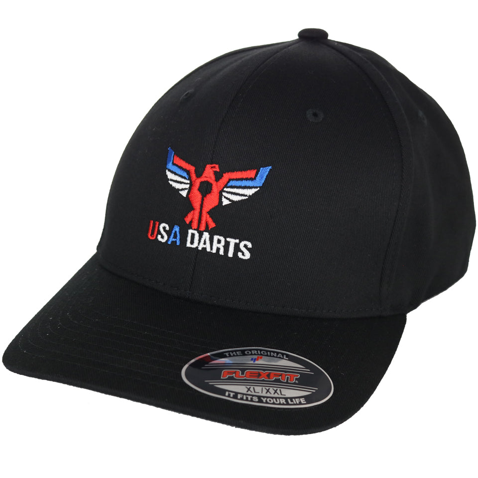 USA Darts Yupoong 6089 Snapback Hat - Black