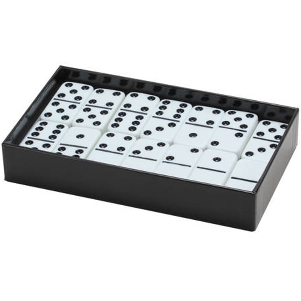 Double 6 Black Dot Dominoes - Professional Size, AreYouGame