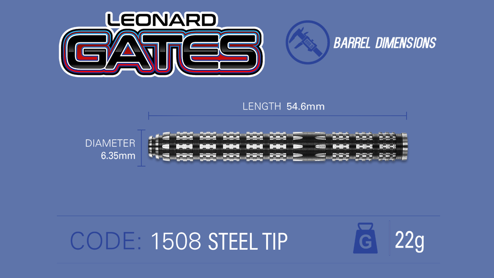 Leonard Gates Darts barrel dimensions steel tip