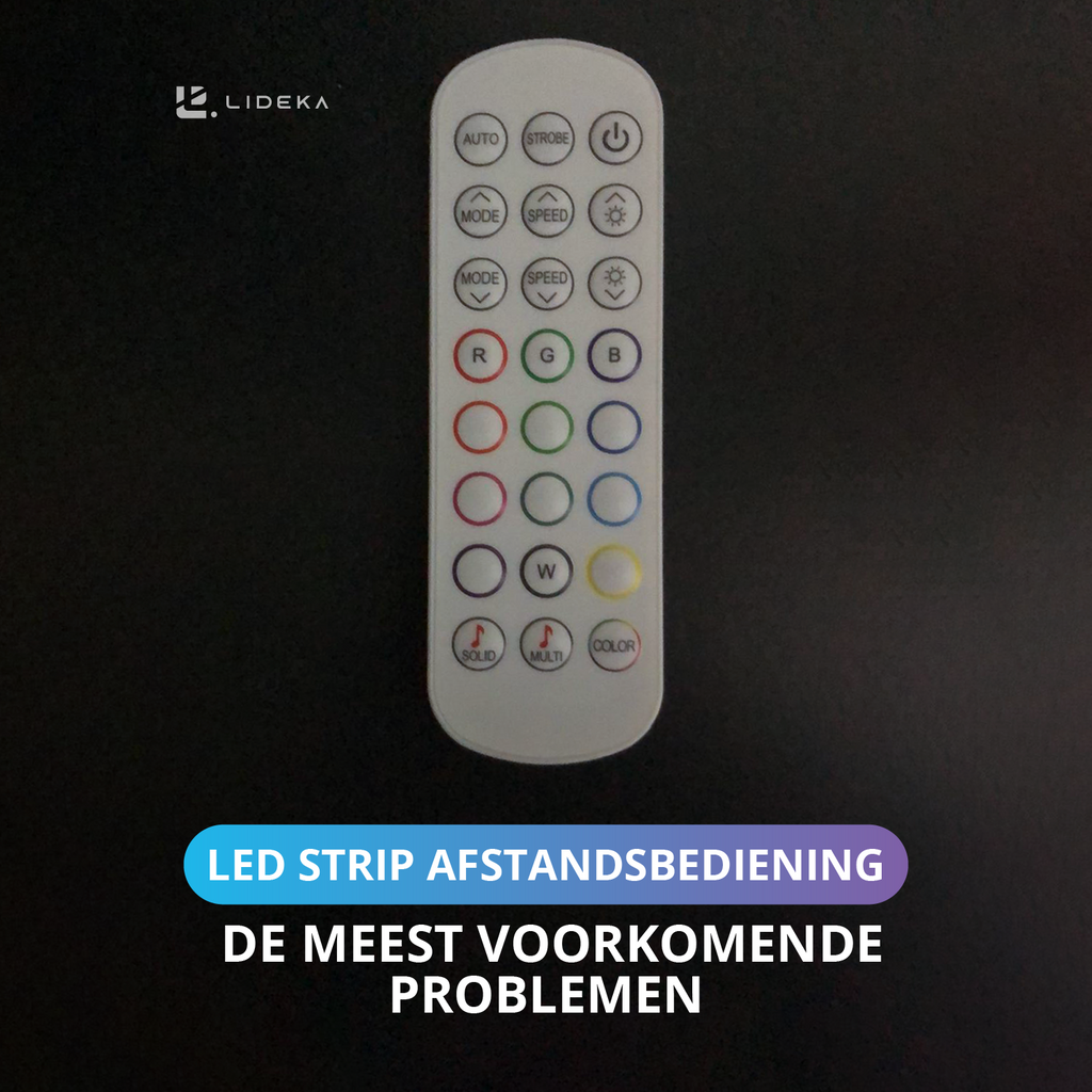 LED strip afstandsbediening: De meest voorkomende problemen