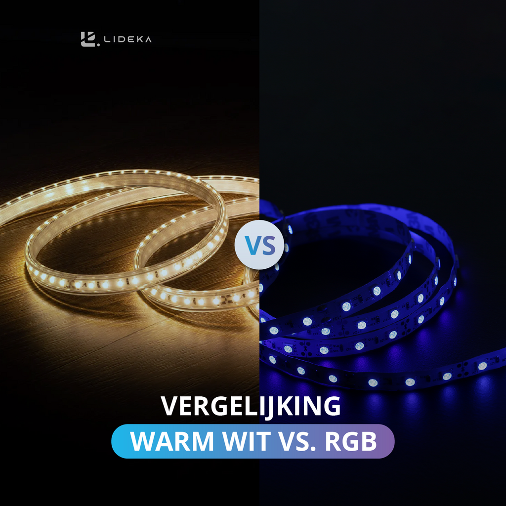LED strip warm wit: Vergelijking warm wit vs. RGB