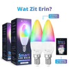 Lideka® - Slimme LED Smart Lampen - E14 - Set Van 2 - RGBW - Dimbaar LED Lampen Lideka Home   