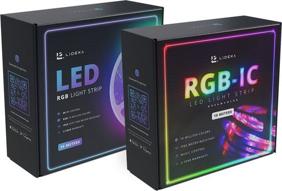 Image of Lideka® - Smart Life LED Light strip - RGBIC 10M + RGB 10M